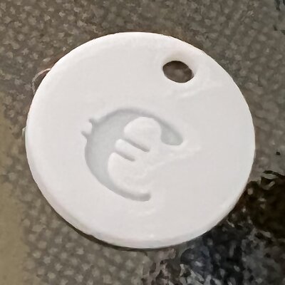 Coin for shopping cart 1 € with key hole