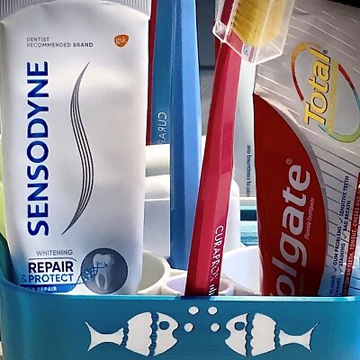 Toothbrush and toothpaste holder