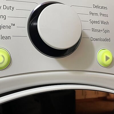 LG washing machine Power and Play buttons