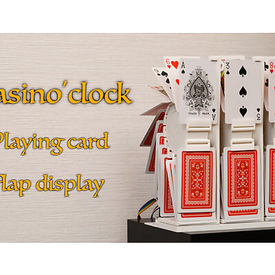 Casinoclock  Playing card flap display  clock
