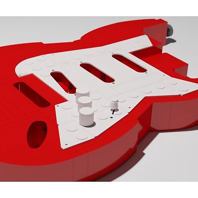 3D Printed LEGO Guitar Body  Stratocaster Type  Full Sized