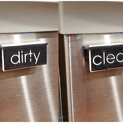 Dishwasher CleanDirty Flip Sign