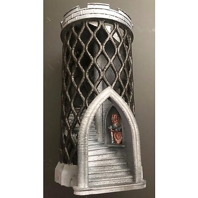 Dice Tower  Wrought Iron Lattice  No Supports