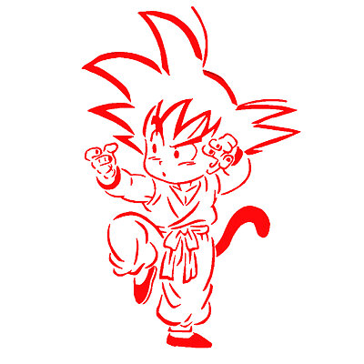 Kid Goku stencil 3