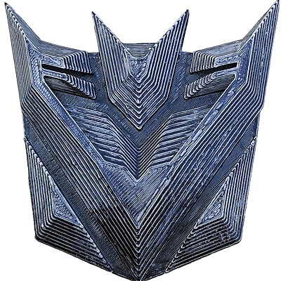 Transformers logo of Decpticons for stepped design look