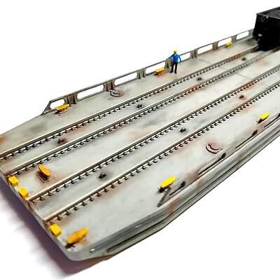N Scale Rail Car Float or Barge