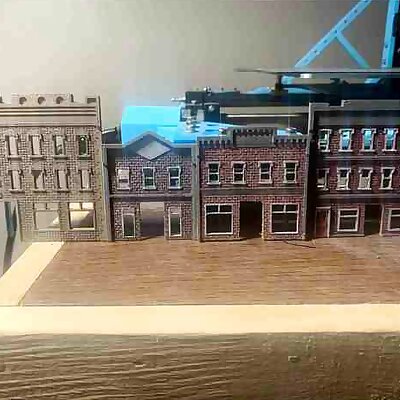 N scale building fronts For low profile background