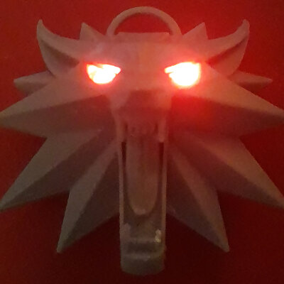 Witcher 3 Wolf Medallion with LEDs