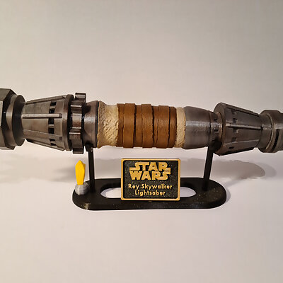 Horizontal Lightsaber Display Stand with Tags  Kyber Crystal Remix