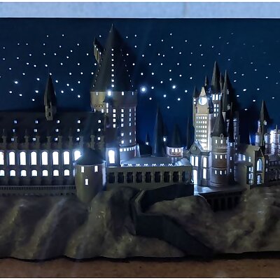 Hogwarts picture frame 3d