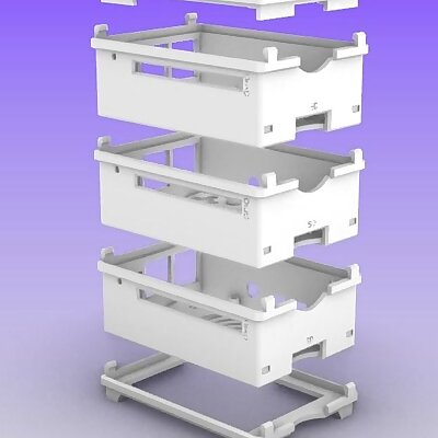 Raspberry Pi 4 Modular Stacking Cluster Case