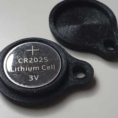 EDC Button Cell Holder Keychain