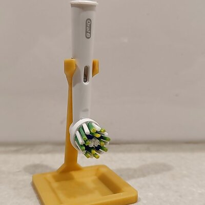 Electric tooth brush head stand with dripping tray