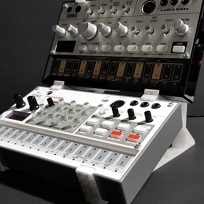 Dual Korg Volca Stand Remixed to support 2 Korg Volcas