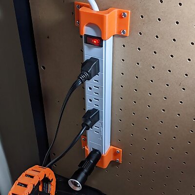 Pegboard Compatible Powerstrip Holder