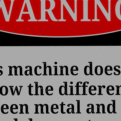 Warning Sign  Metal and Flesh