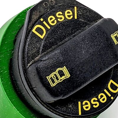 Diesel fuel cap desk display stand