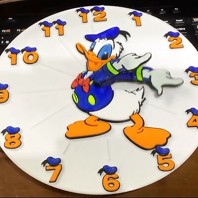 Disney clock  Donald Duck with mechanism
