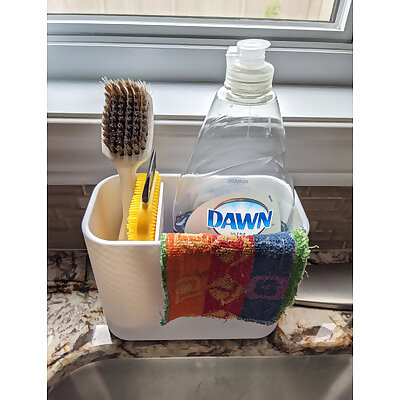 Selfdraining Sink Caddy with Adjustable Divider No Text