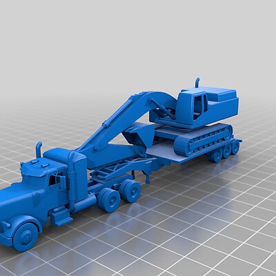 Backhoe posable and in shipping config HO scale