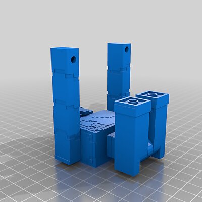 Remix Minecraft Iron Golem Poseable Print in Place  Lego