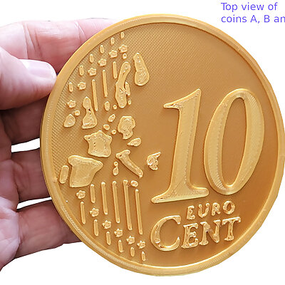 Coin coaster Euro 10 cent