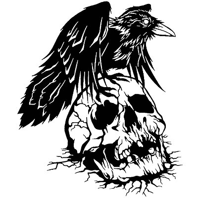 2D Crow Skull