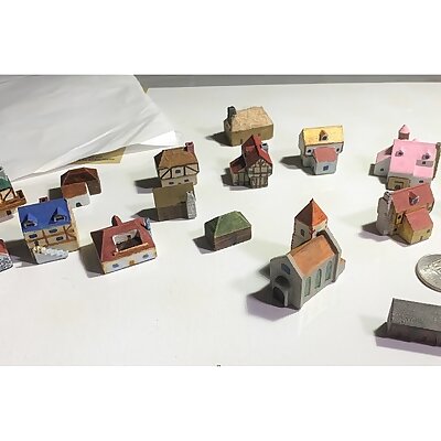 Miniature Medieval Homes and Buildings