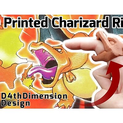 Charizard Ring  From Pokémon  3D Printed Ring  3D Print Timelapse
