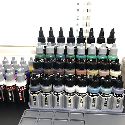 Storage rack system for Hobby paints