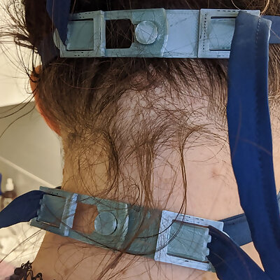 Pull adjustable rear claspclip for bias tapestrap based facemaskcostumes safer on hair!