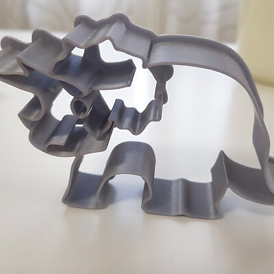 Triceratops shaped cookie cutter