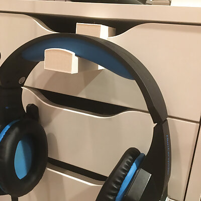IKEA desk drawer headphone holder