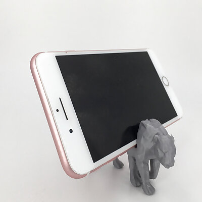 Modern Phone Stand Low Poly Tiger
