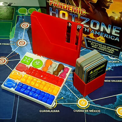 Pandemic Hot Zone  North America boardgame organizer