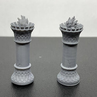 Brazier set for 28mm DnD Tabletop gaming terrain 3 sizes