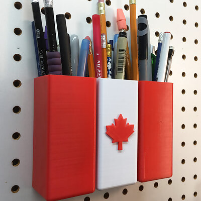 Canadian Flag Pegboard Pen Holder