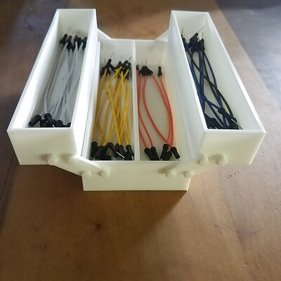 Tackle box style Jumper wire container