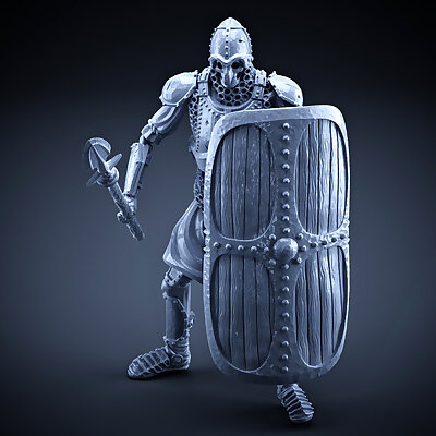 Skeleton  Heavy Infantry  Spear  Square Shield  Idle Pose