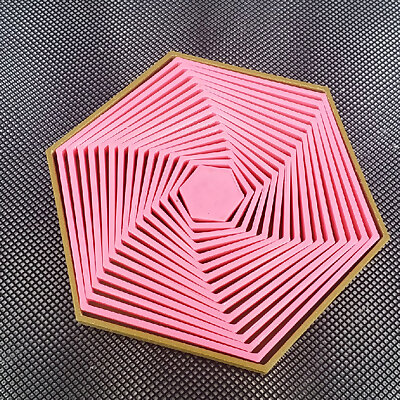Concentric Hexagon  Desktop toy