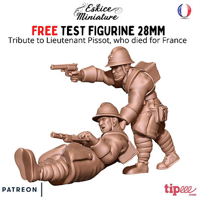 FREE TEST  French medic  28mm WWII Wargame