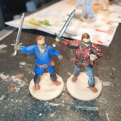 Shad from Shadiverity inspired miniature  with two different armors