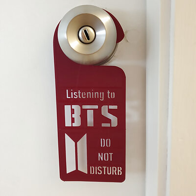BTS door handle sign do not disturb