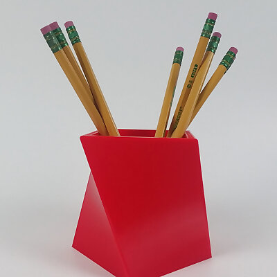 twisted square pencil holder