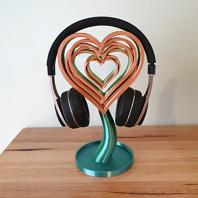 Love Hearts Headphone Stand or Ornament