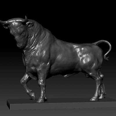 The bronze bull by Zheng Min