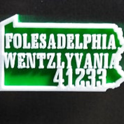 Folesadelphia Wentzlyvania 41233 Magnet
