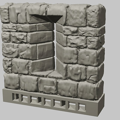 OpenForge Dungeon Stone Separate Wall Arrow Slits