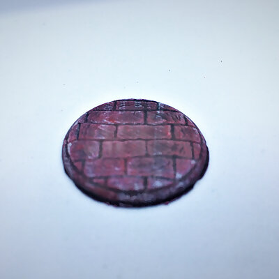 25 mm red brick base for tabletop gaming like dnd