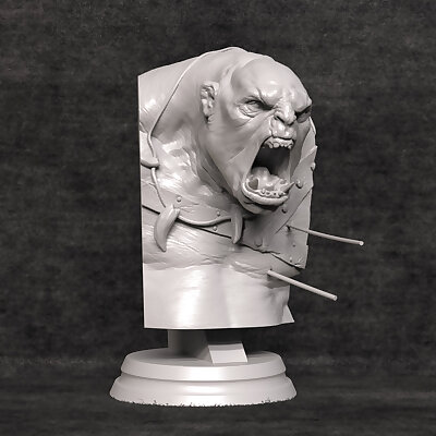 Orc Berserker Bust  Presupported